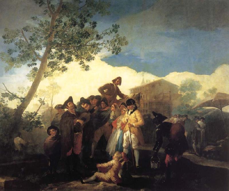 Francisco Goya Blind Guitarist Sweden oil painting art